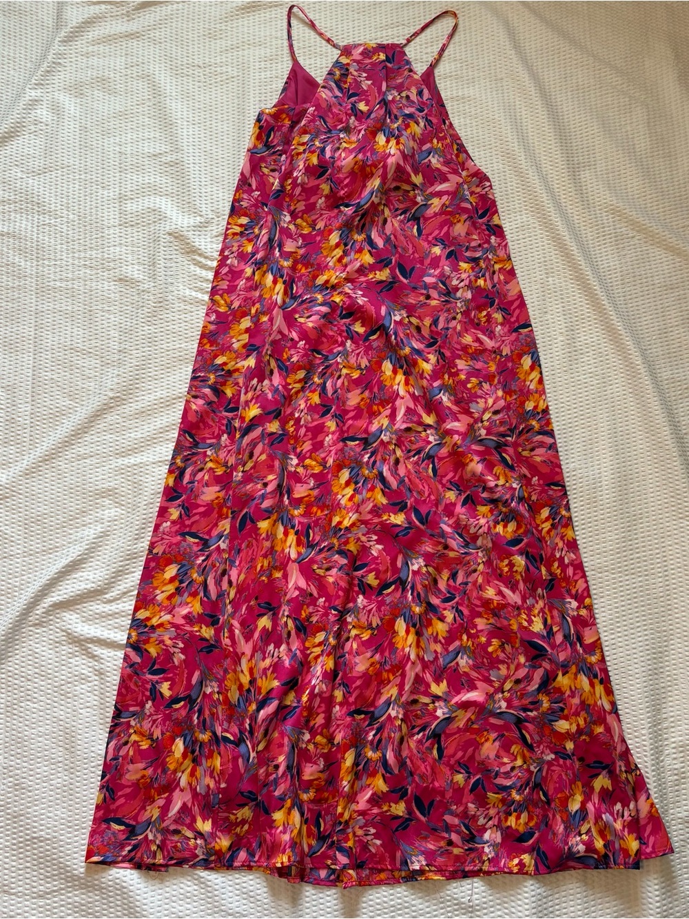 Abstract Floral Pink Maxi Sun Dress by Nicole Miller - XS - Picture 4 of 6